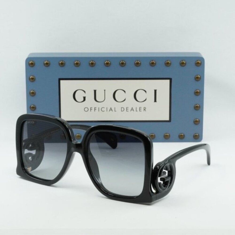 Gucci GG1326S 001 Square Sunglasses – Black - Picture 3 of 11
